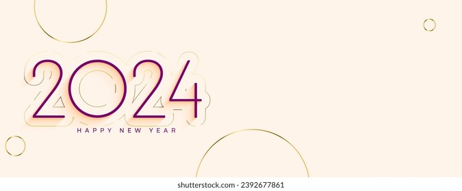 happy new year 2024 holiday wallpaper design vector