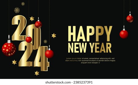Happy New Year 2024 is the joyous celebration of the beginning of the year 2024.