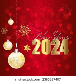 Happy New Year 2024 is the joyous celebration of the beginning of the year 2024.