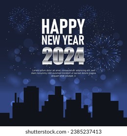 Happy New Year 2024 is the joyous celebration of the beginning of the year 2024.