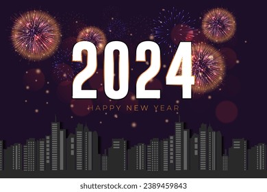 Happy New Year 2024 is the joyous celebration of the beginning of the year 2024.