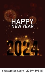 Happy New Year 2024 is the joyous celebration of the beginning of the year 2024.