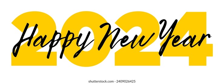 Feliz Año Nuevo 2024 Etiqueta de insignia vectora de insignia EPS PNG Transparente Sin fondo Clip Art Vector EPS PNG 