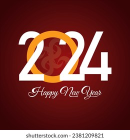 Happy New Year 2024 Logo Design