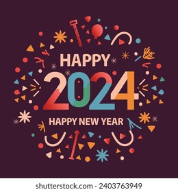 Happy new year 2024 logo