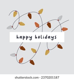 Happy New Year 2024. Minimalistic card design. Set for branding cover, card, posters. Card template