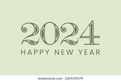 Happy New Year 2024 Number Design Material for Happy New Year 2024 celebration. Premium design vector for banners, posters, calendar and greetings.