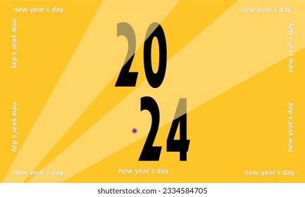 Happy New Year 2024 on dark Background 