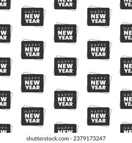 Happy New Year 2024 Seamless Pattern Illustration with Elements Decoration New Years Background