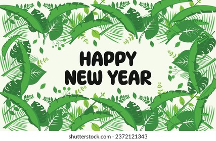 Happy new year 2024 social media banner design and background design