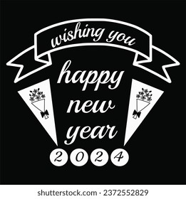 FELIZ AÑO NUEVO 2024 DISEÑO DE CAMISAS T