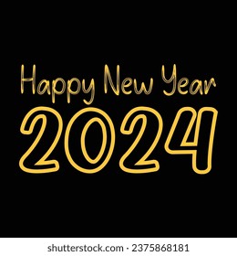 Feliz año nuevo 2024, diseño de camisetas, diseño de camisetas de tipografía de año nuevo, diseño de camisetas de 2024