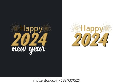 happy new year 2024 t shirt design