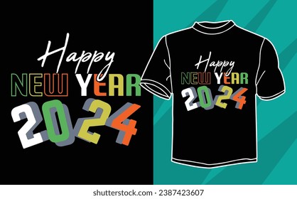 happy new year 2024 t shirt design