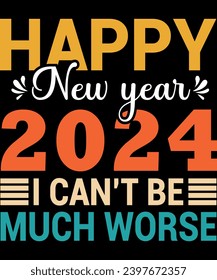 Happy new year 2024 t shirt design