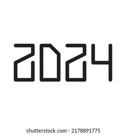 
Happy New Year 2024. Happy New Year 2024 text design for Brochure design, card, banner
