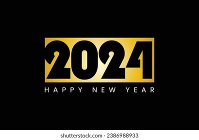 Happy New Year 2024 text | Happy New Year Latter | New Year Text | Happy New Year vector