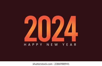 Happy New Year 2024 text | Happy New Year Latter | New Year Text | Happy New Year vector