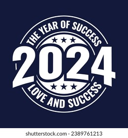 Happy new year 2024 t-shirt design