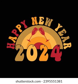 HAPPY NEW YEAR 2024- HAPPY NEW YEAR  T-SHIRT DESIGN