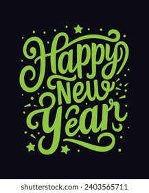 Happy New Year 2024 T-shirt Design