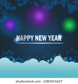 Happy new year 2024 Typography Design