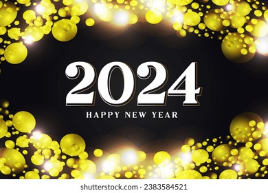 Happy new year 2024 Typography Design