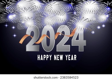 Happy new year 2024 Typography Design