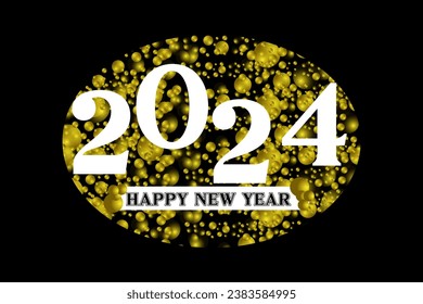 Happy new year 2024 Typography Design