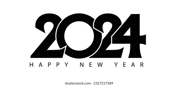 Happy New Year 2024 vector art eps 