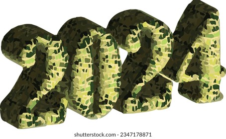 Happy New Year 2024 Vector Image ,Stock Photo Design