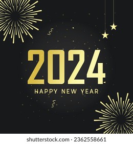 Happy New Year 2024 vector