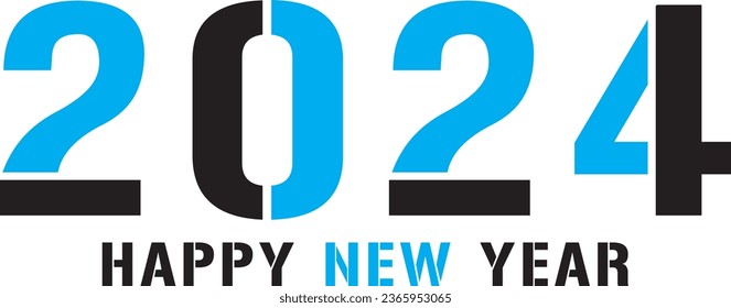 Happy new year 2024 vector design for poster, banner, calendar and more