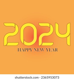 Happy new year 2024 vector design for poster, banner, calendar and more
