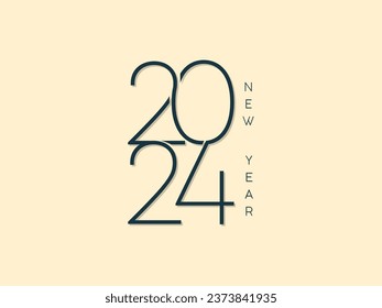 Happy New Year 2024 Vector Free
