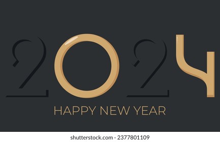 happy new year 2024. vector illustration