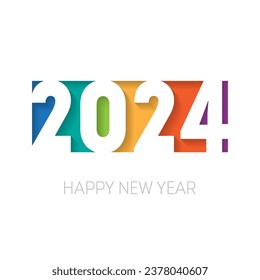 Happy new year 2024. Vector background. Brochure or calendar cover design template. Cover of business diary for 2024 with wishes.