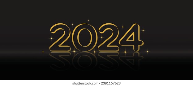 Happy New Year 2024 vector illustration background 
