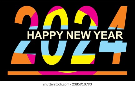 happy new year 2024 vector