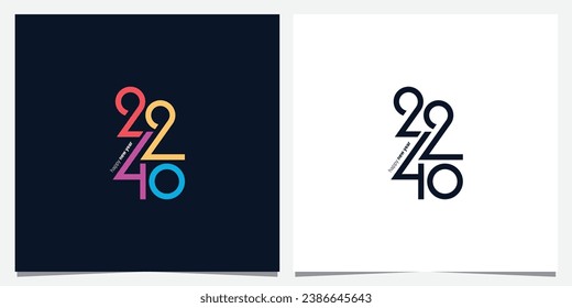 feliz patrón de diseño vectorial de año 2024, celebración del feliz año nuevo 2024