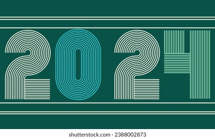 Happy New Year 2024 Vector Design. Step into 2024 with this vector masterpiece, where imagination knows no bounds. May your designs tell the story of a fantastic year ahead
