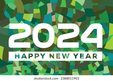 feliz año nuevo 2024 Diseño de tipo gráfico vectorial 