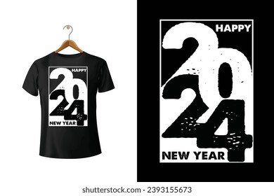 Happy New Year 2024 Vector T-Shirt