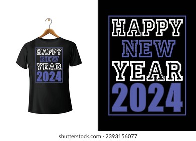 Happy New Year 2024 Vector T-Shirt