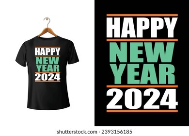 Happy New Year 2024 Vector T-Shirt