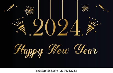 Happy new Year 2024 Vector Design 