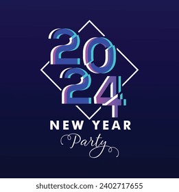 Happy New Year 2024 vector