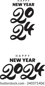 Happy New Year 2024 vector
