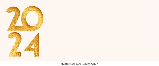 happy new year 2024 winter festive banner with text space vector