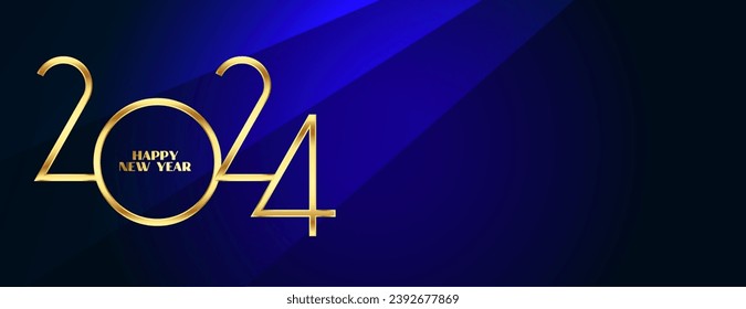 happy new year 2024 wishes wallpaper design vector